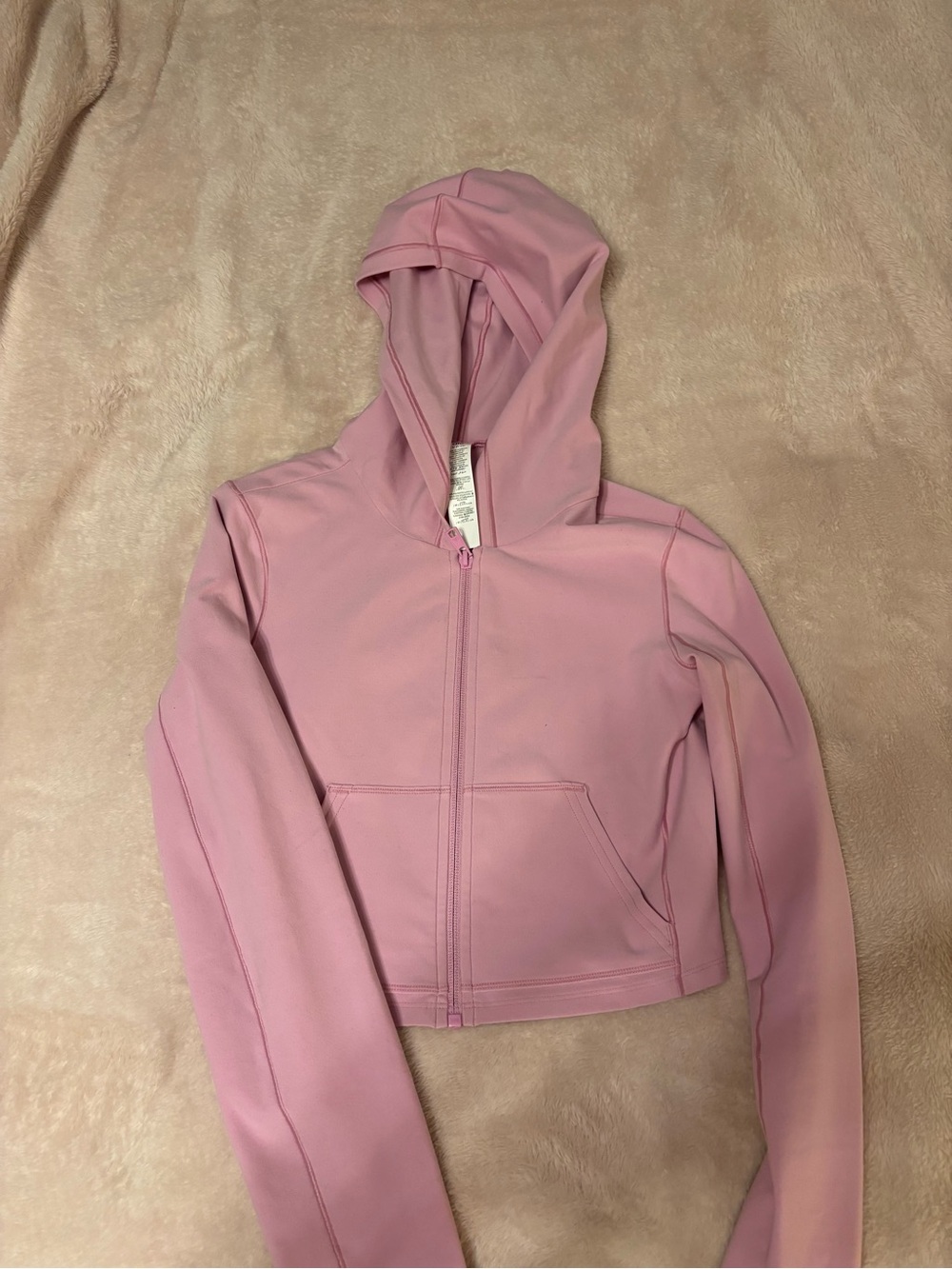 Women's Pink Zip-Up Hoodie Jacket